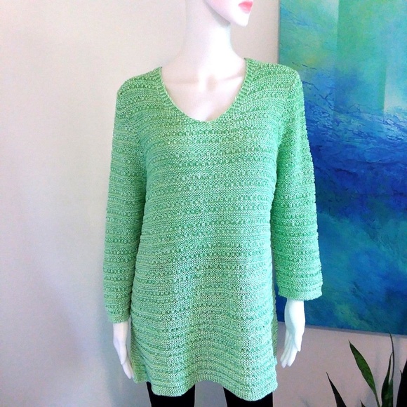 Dana Buchman Sweaters - Dana Buchman Loose Weave Tunic Sweater NWOT
